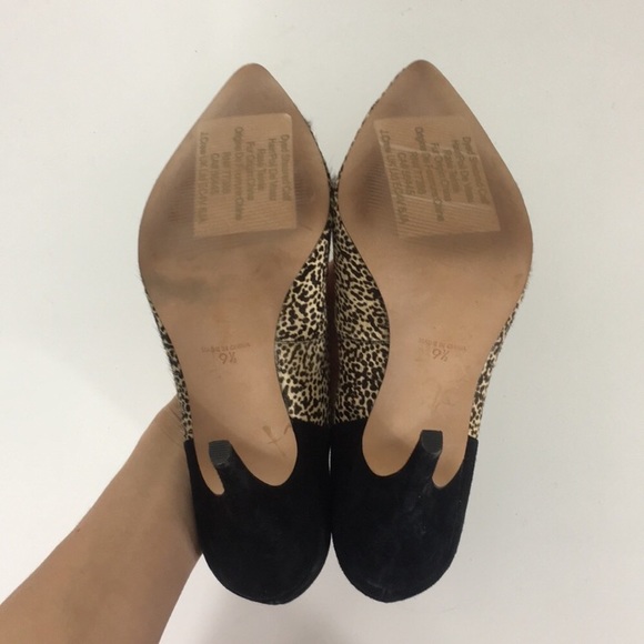 🛑🛑 SOLD!! Madewell Black Leopard Calf Hair Heels - Picture 8 of 8